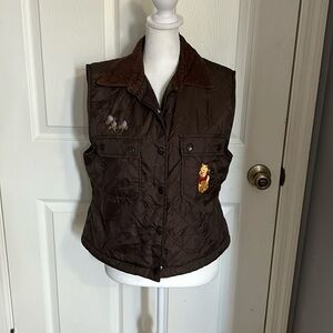 Disney Winnie the Pooh button down corduroy collar jacket size M